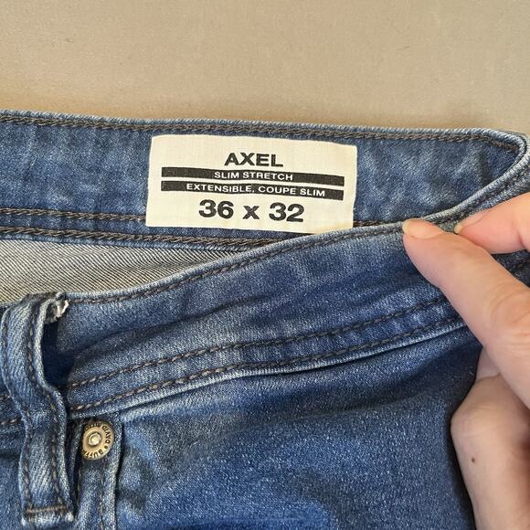 Buffalo David Bitton Jeans Men's 36X32 Axel Slim Straight Medium Wash Stretch - Picture 3 of 9